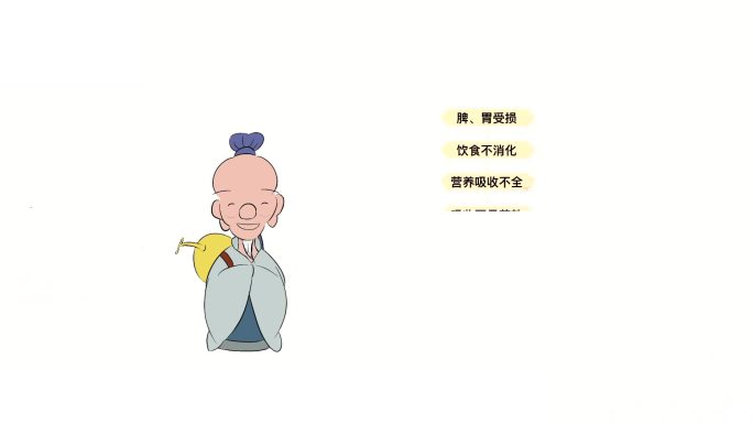 便秘动画原创视频素材