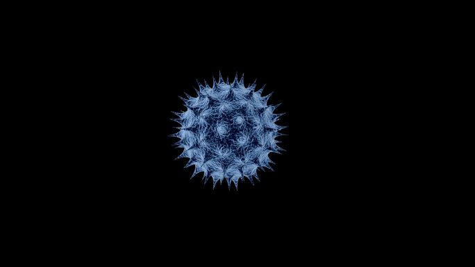 新冠状病毒不同形态的细胞病毒视频素材