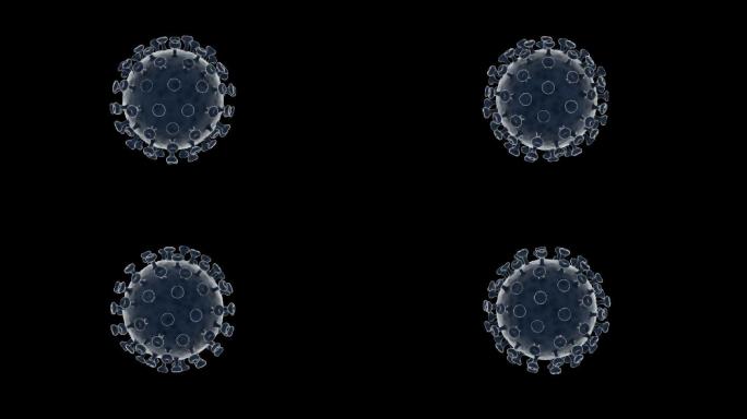 单独一个冠状病毒透明通道