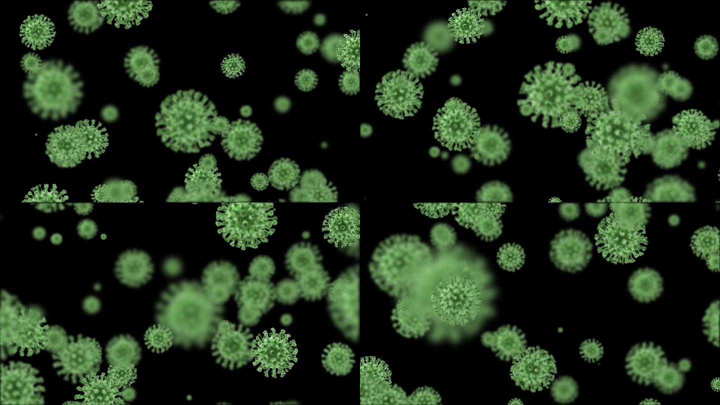 AE原创绿色病毒上升粒子工程循环4K版