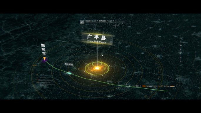 原创邯郸广平县地理位置科技地图分布展示