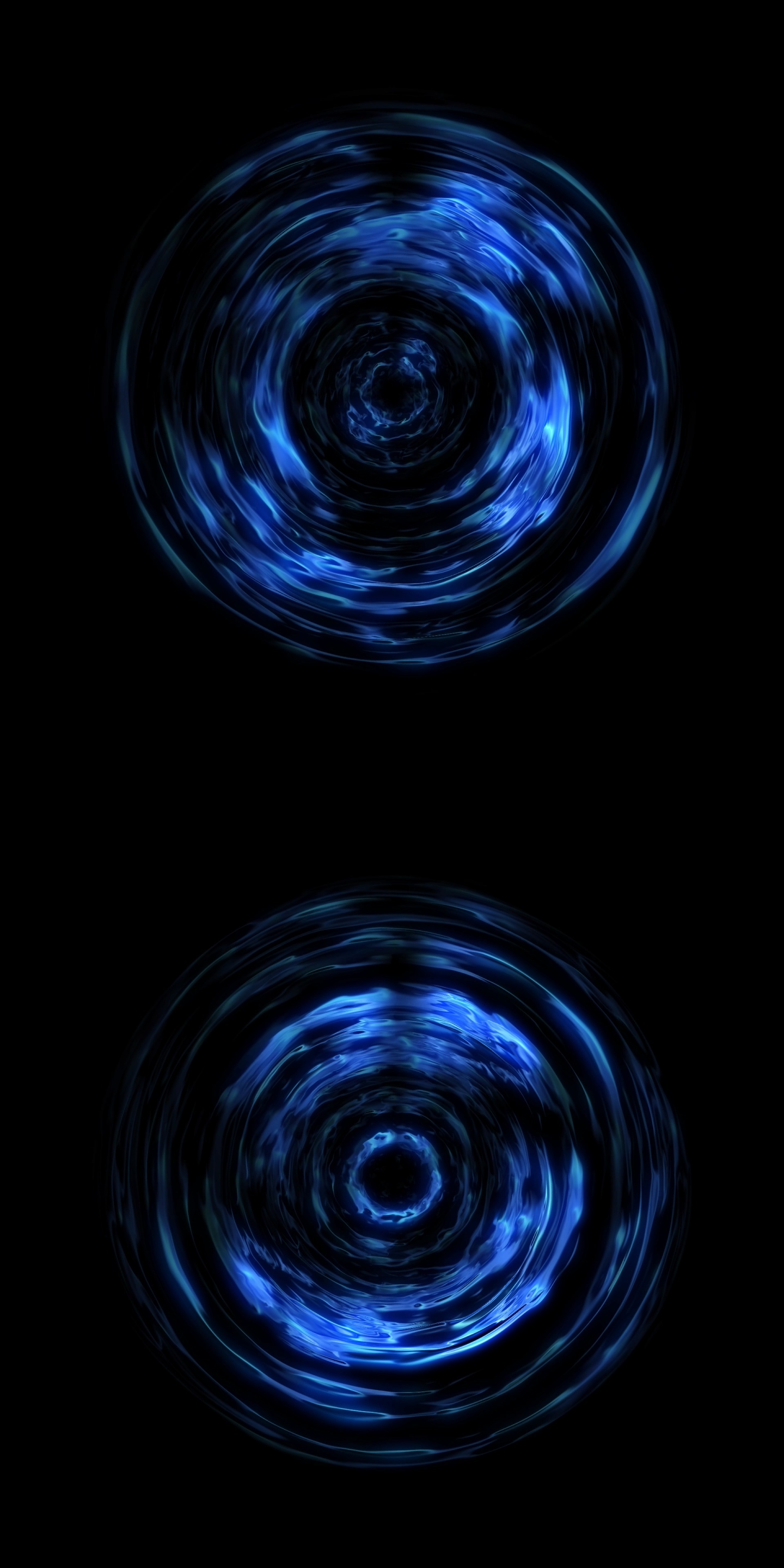 蓝色光圈涟漪特效（循环带通道）