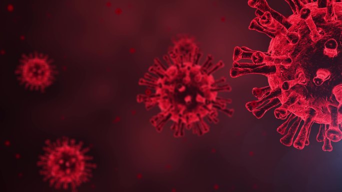 红色冠状病毒镜头拖动素材4