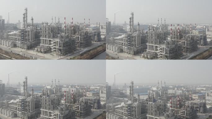 4kD-log航拍新河化工厂工业区远景