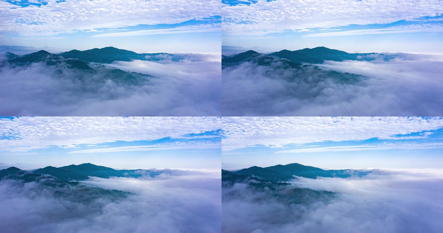 4K拍摄陕西汉中汉山云海云雾延时