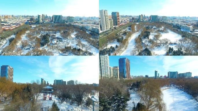 呼和浩特满都海公园雪景