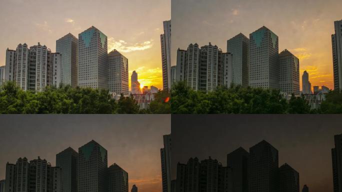 4K延时拍摄，广州春天傍晚都市云彩与光影