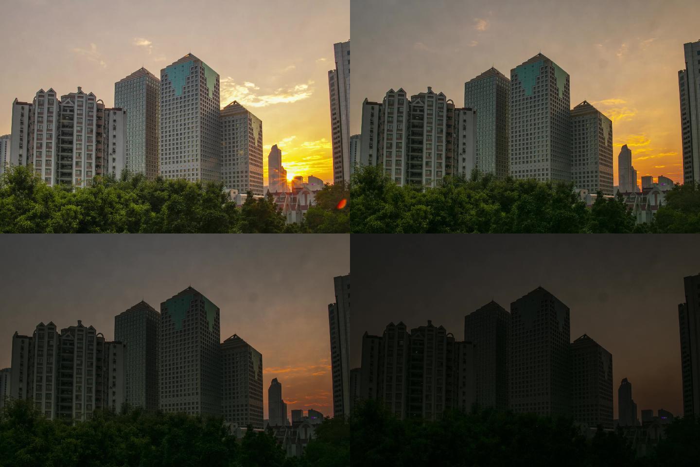 4K延时拍摄，广州春天傍晚都市云彩与光影