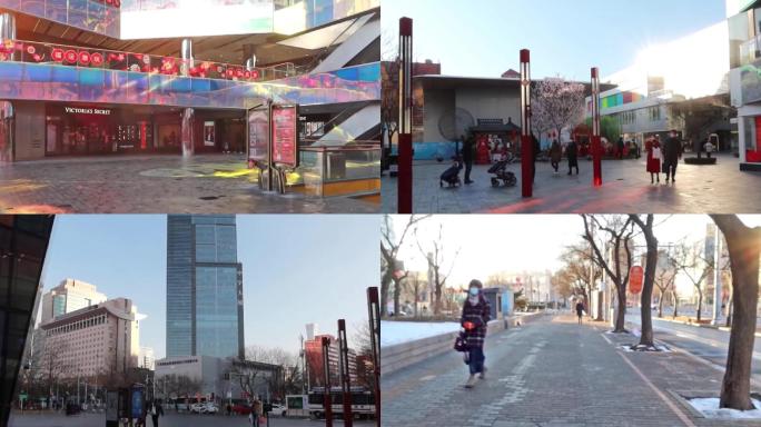 新冠肺炎疫情下的北京街头场景实拍视频