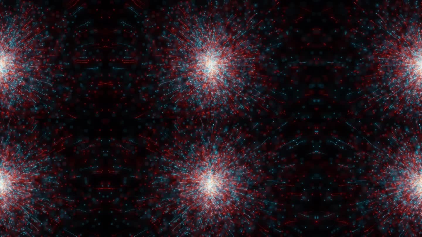 2331 4K动态红蓝粒子发散