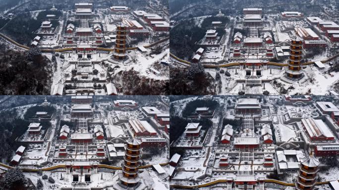 菩提寺雪景航拍