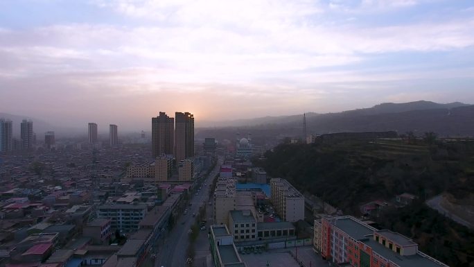 临夏回族广河县城航拍S