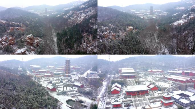 雪中寺庙