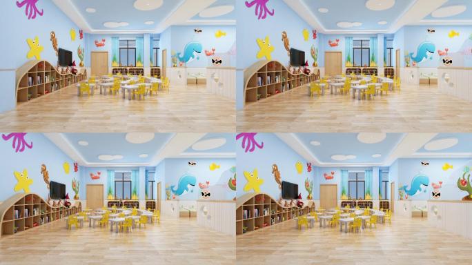 3D动画-幼儿园教室早教中心活动室6