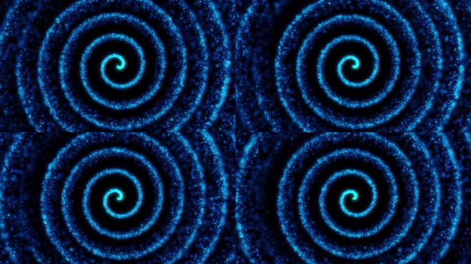 2286 4K蓝色螺旋圈圈粒子