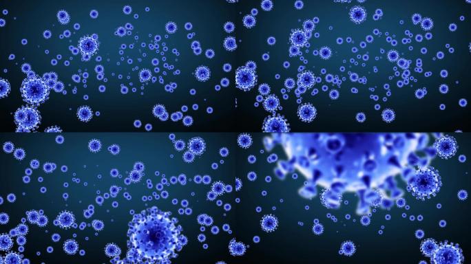 冠状病毒细胞繁殖冲屏背景