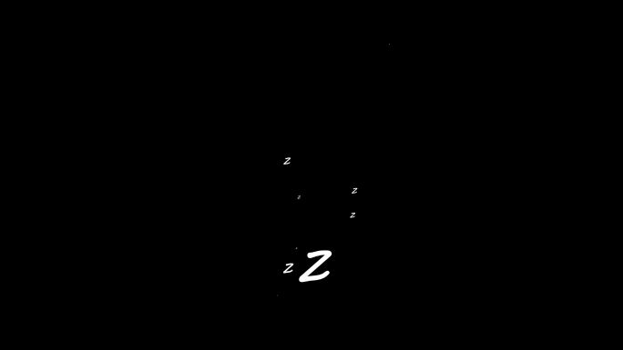 【含音效】打呼噜睡觉做梦z符号透明背景2