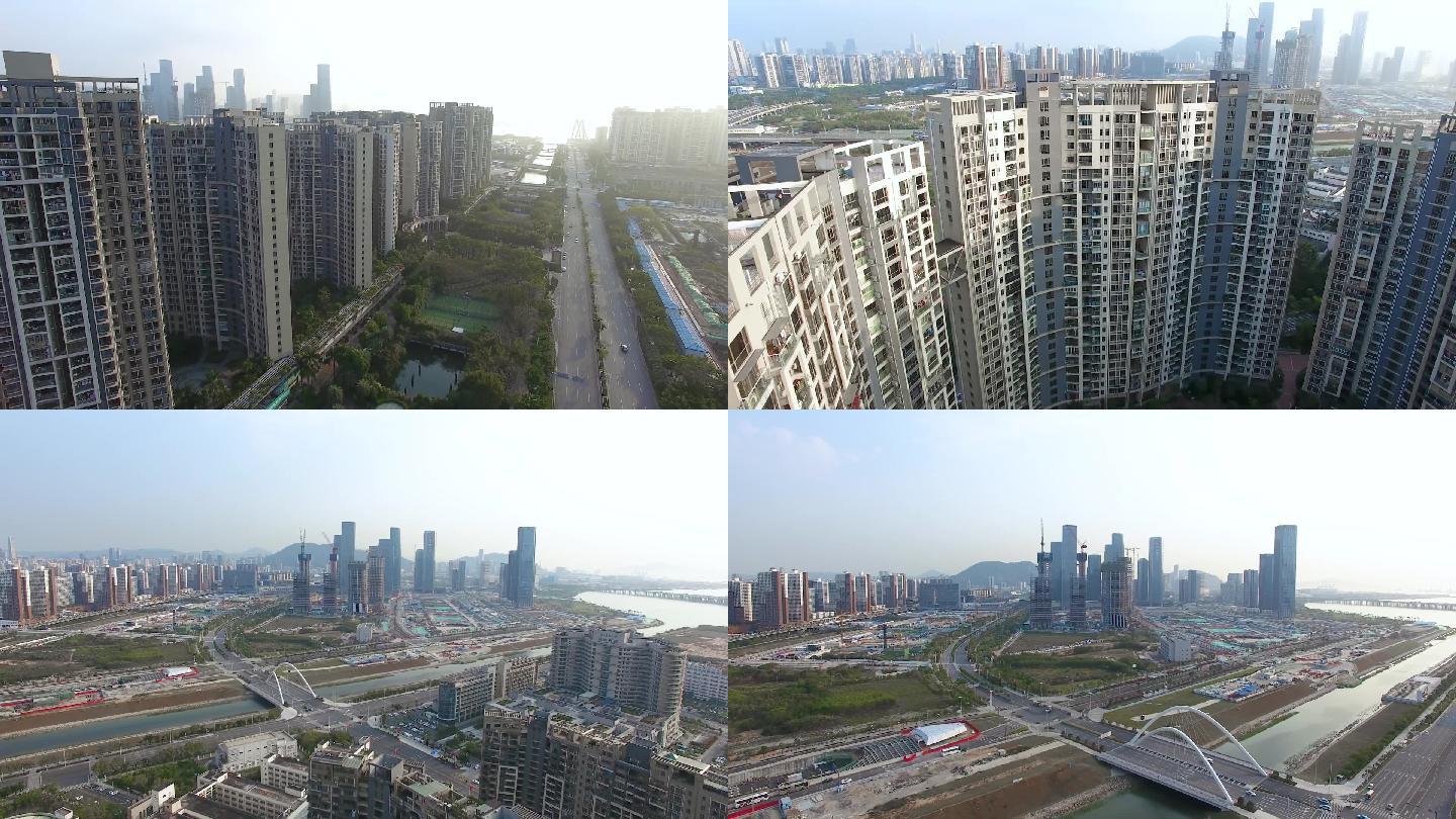 2019年建设中的深圳前海工地4k航拍