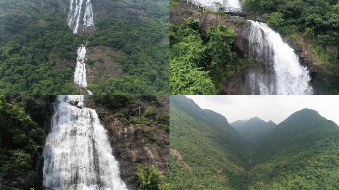 实拍高山瀑布从化白水寨