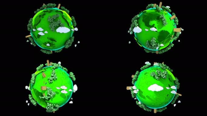 地球卡通地球动漫