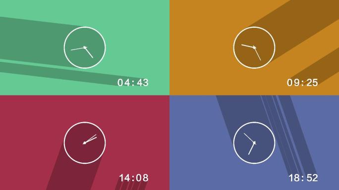 24小时卡通钟表4k动画可自行加速