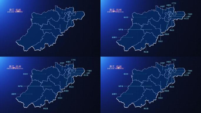 杭州地图高清动画（视频）