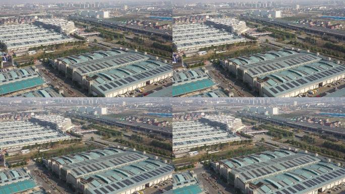 4K原素材-航拍上海国际农产品交易中心