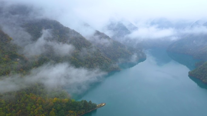 文县天池仙境山水航拍S