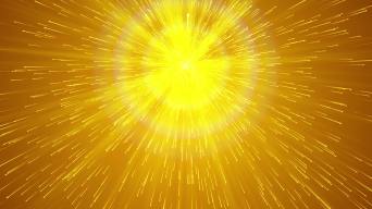 4k原创金色光佛光粒子循环舞台背景视频素材