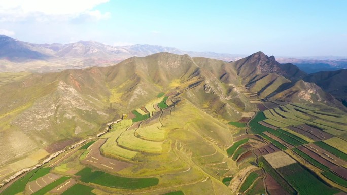 西北农村村庄风景S