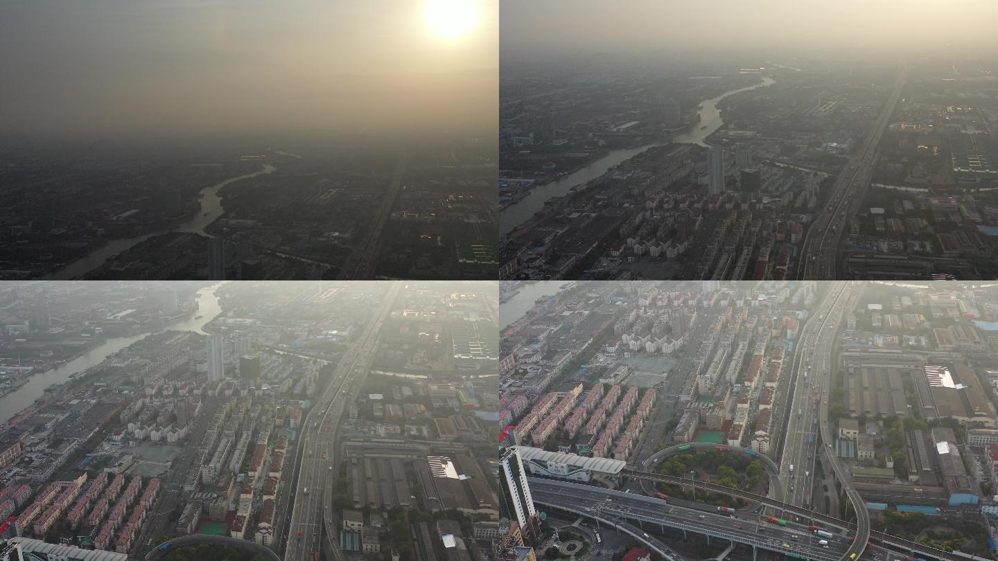 4K原素材-上海宝山区外环高速公路