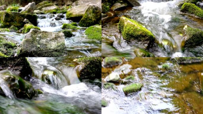 溪水瀑布，小河流水