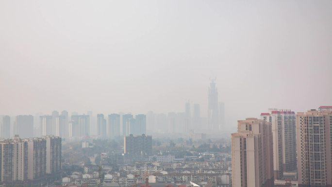 冬季城雾霾pm2.5空气污染