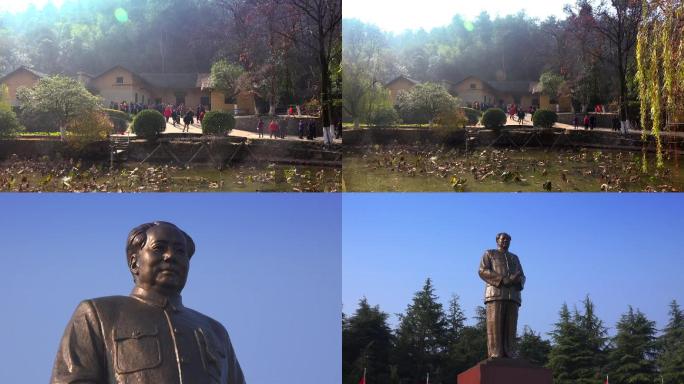 韶山市旅游景区毛泽东故居毛泽东雕塑铜像