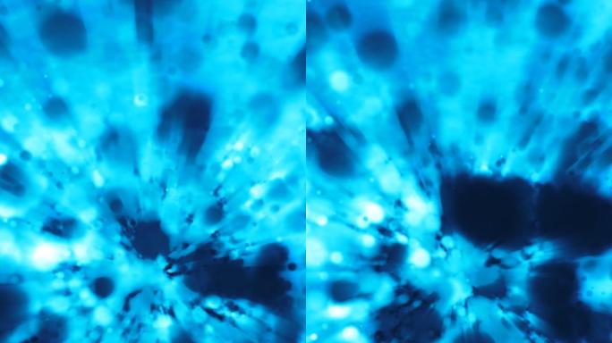抖音蓝色细菌细胞冠状病毒特效背景