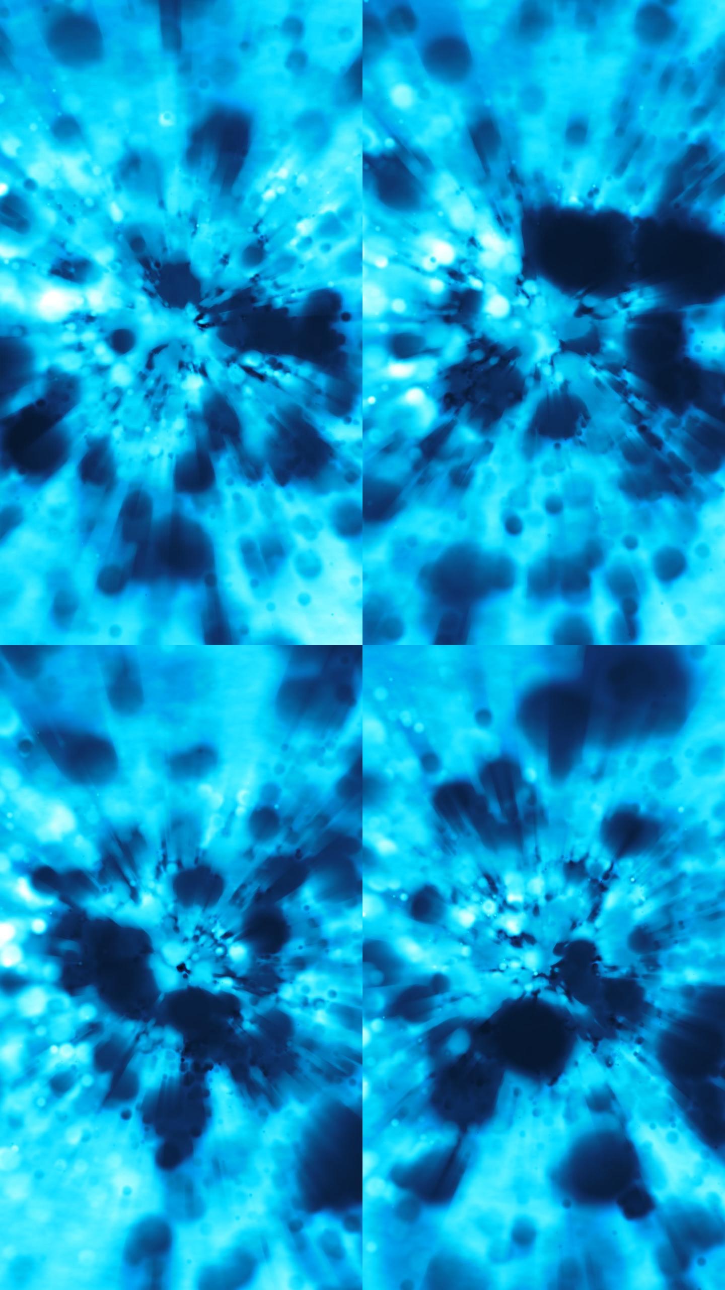 抖音蓝色细菌细胞冠状病毒特效背景