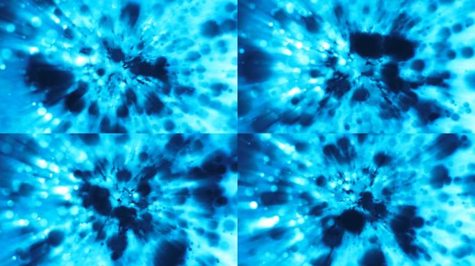 蓝色细菌细胞冠状病毒特效背景