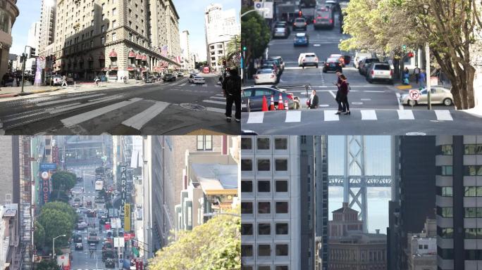 旧金山街景诺布山铛铛车实拍