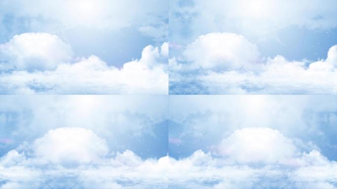 云层流动白云蓝天背景素材