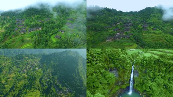 大山和村寨