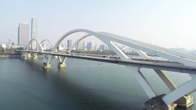 广西柳州广雅大桥航拍