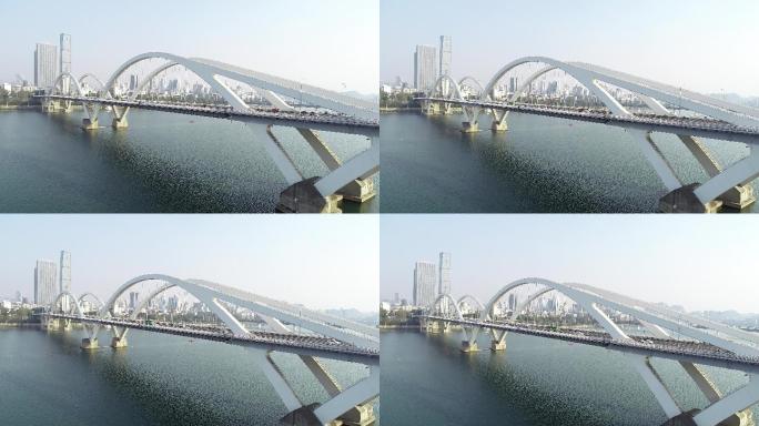 广西柳州广雅大桥航拍