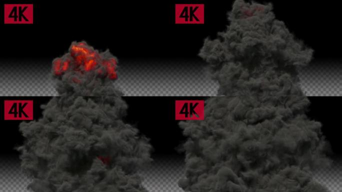 爆炸60-汽油爆炸燃烧浓烟