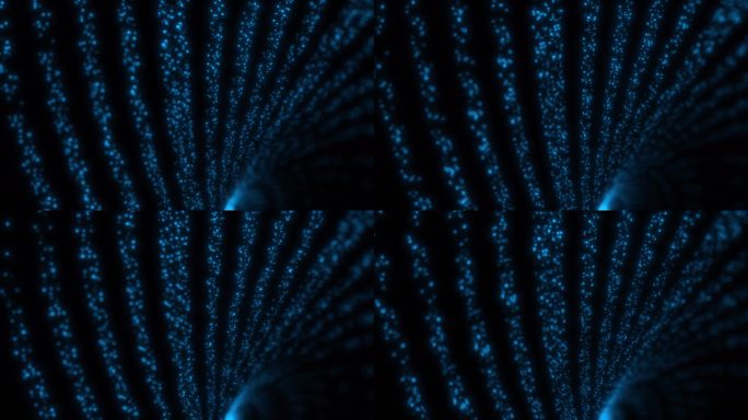 2534 4K动态扇形蓝色粒子流动