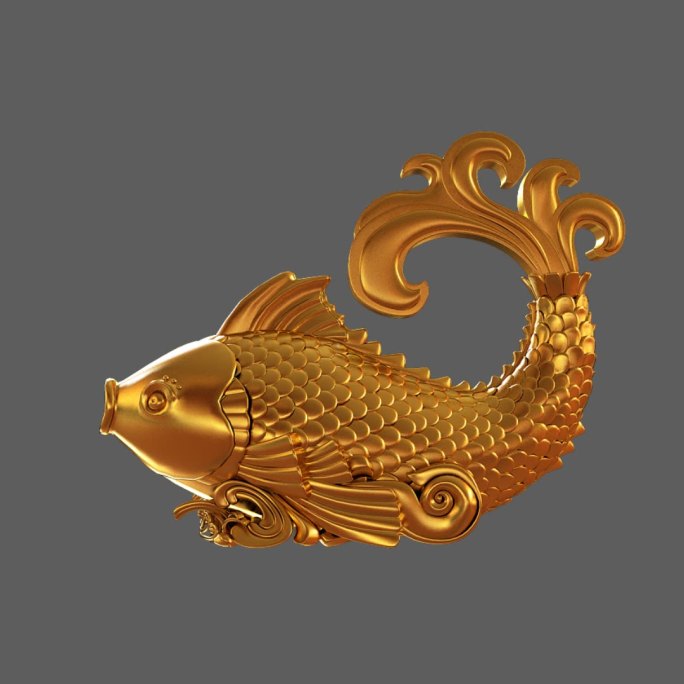 黄金鲤鱼通道素材