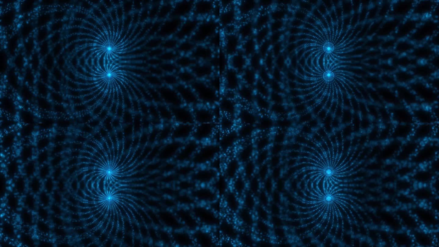 2517 4K蓝色动态螺旋粒子光效背景