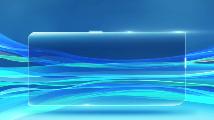 AE工程蓝色玻璃透明背景底板循环4K版
