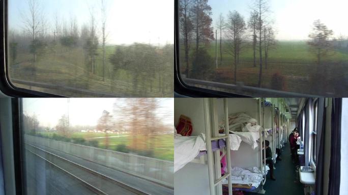 列车窗外-卧铺车厢