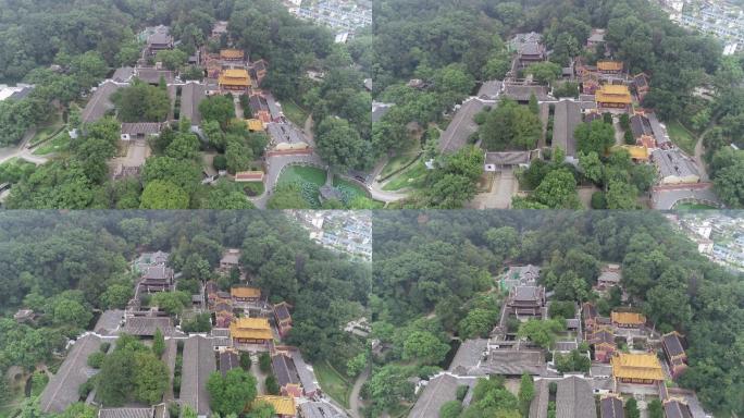 长沙岳麓山风景岳麓书院古建筑群航拍