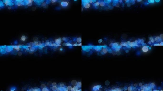 唯美蓝色梦幻粒子光斑透明通道边框
